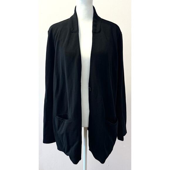 Eileen Fisher Cardigan Sweater Jacket Blazer Size XL (tencel office preppy) - Picture 2 of 7